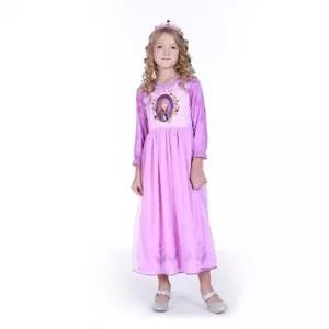 고품질 겨울왕국2 안나 여아 실내복 아동 가을 홈웨어 바이올렛 할로윈파티 여아드레스 WFISOFH