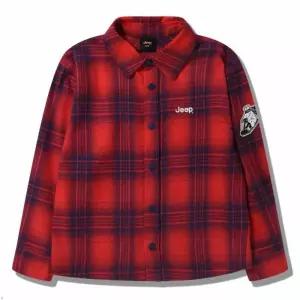 지프키즈 sh06 곰와펜 체크셔츠  KQ4SHU115