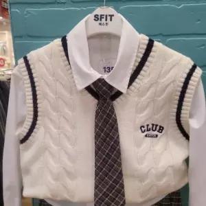 HC35 니트조끼 셔츠 세트  SJA101FCSH07