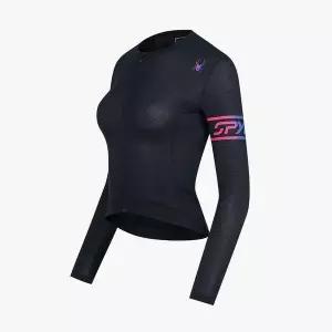 [스파이더]여성 사이클 슬리브 그래픽 긴팔 저지 TIER-0 SPKPCNFT551WBLK 709561