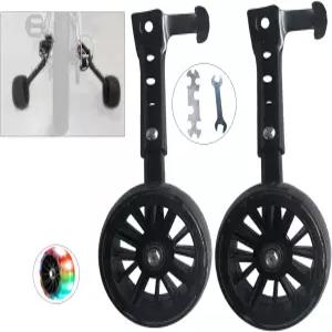 1쌍의 범용 가변 속도 자전거 트레이닝 휠 다중 16인치 18인치 20인치 22인치 자전거(블랙)와 호환 가능
