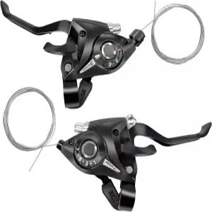 산악 도로 자전거용 기어 표시등이 있는 PATHGNAR 3x7 바이크 시프터 21 변속 레버 및 브레이크