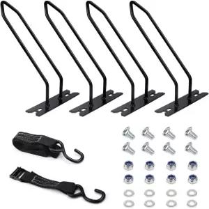 MXSAG 4 CC-125 카고 박스 자전거 랙 어댑터 히치 캠핑카 여행 트레일러의 캐리어용 휠 홀더 세트 타이어