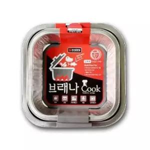 일회용 캠핑 냄비 라면 조리 용기 사각 그릴냄비 3매