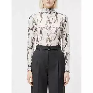 [하프클럽/]나염 시스루 폴라_YMSH26SS023