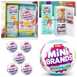 뉴주루 미니 미니어처 냉장고  필링 시리즈 블라인드 박스 볼 슈퍼 푸드 플레이 토이 선물 어린이호환용