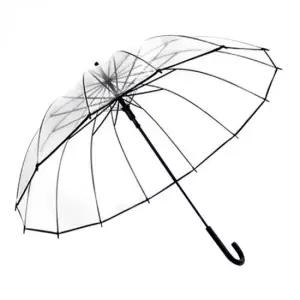 16K 원터치 투명 장우산 튼튼한 비닐우산 심플한우산 일회용우산 예쁜장우산 고급장우산