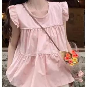 [하프클럽/셀러허브_여성트랜드패션]여성 민소매프릴 블라우스 LD0076 남방