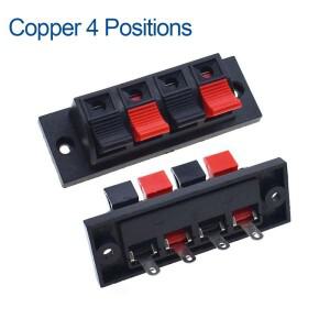 21020개 구리 4포지션 스프링 커넥터 터미널 오디오 스테레오 스피커 호환 블록 푸시 릴리즈 배선 클립 연