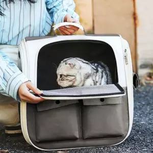 배낭 가방 외출 캣 이동 포에버펫 고양이 강아지 이동장 반려견 백팩 동물 투명애견 캐리어 포에버 확장형