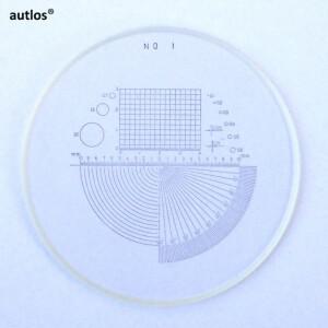 현미경 측정 도구용 946 그리드 마이크로미터 각도 레티클 광학 교정 유리 슬라이드