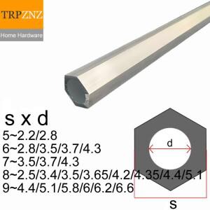 6063 T5 외부 육각형 내부 원형 알루미늄 합금 튜브 텔레스코픽 슬리브  막대 반대쪽 5 6 7 8mm