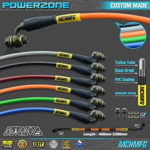 바이크 오토바이 먼지 자전거 땋은 강스틸 유압 강화 브레이크 라인 클러치 오일 호스 튜브 450  2300mm 90