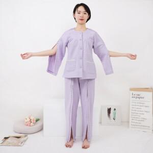 숙녀 봄과 가을 환자 옷 착용하기 쉽고 편마비 노인 천 바지 골절  간호 의류