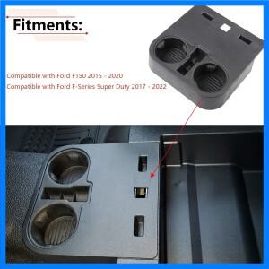 Ford F150 2015 2016-2020 Ford F-시리즈 슈퍼 듀티 2017-2022 HC3Z-용 시트 바닥 아래 전면 콘솔 컵 홀더