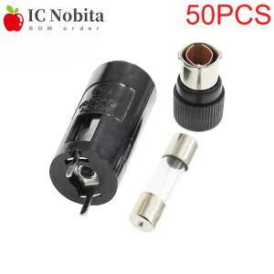 50PCS 5X20MM 퓨즈 홀더 R3-24 10A 250V PCB 패널 장착 고온 저항 베이클라이트 박스