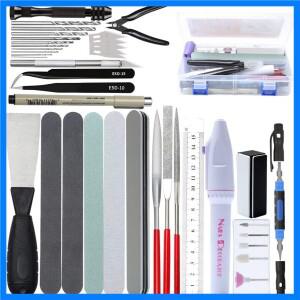 42 in 1 모델 빌딩 도구 세트 콤보 액세서리 키트 건담 군사 취미 용 핀셋 플라이어 DIY 그라인딩 폴리싱