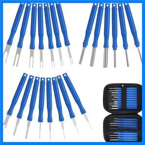 21Pcs 전기 핀 제거 도구 키트 전기 와이어 커넥터 핀 릴리스 도구 가정용 자동차 터미널 릴리스 키트