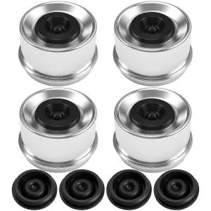 4pcs 2.72 트레일러 허브 캡 트레일러용 휠 베어링 대부분의 7000-8000파운드 트레일러를 위한 추가 고무