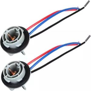 ZIMISI 2PCS 1157 LED 전구 소켓 플러그 턴 시그널 브레이크 라이트 테일 하네스 방수 베이스 커넥터