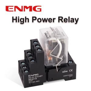 ENMG 컴팩트 고출력 릴레이 플랜지 마운팅 G30F 고전류 30A 12 24vdc220vac 베이스 AC250V DC30V 서지 보호