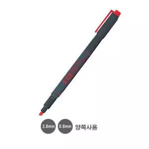 [셀러에이드]TBZ 제브라)옵텍스형광펜(양쪽사용 3.8mm 0.8mm 적색)