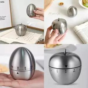 주방용 기계식 타이머 아날로그 다이얼 에그 사과 디자인 수동