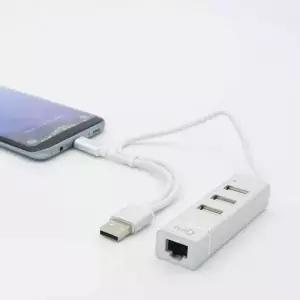 3포트 허브 랜포트 공유기 USB 멀티탭 C타입 WFLX7LO