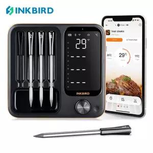 INKBIRD INT-14-BW 3 모드 무선 BBQ 온도계 IP67 방수 와이파이 블루투스 고기 온도계 BBQ 오븐용 4 프로브