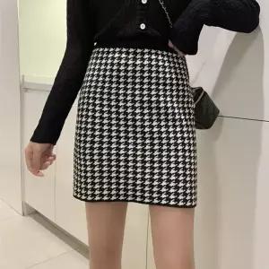 [라일리여성의류] Rly 베이직체크스커트 니트 줄무늬 하운드 치마