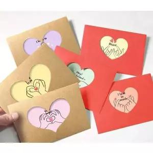 손하트 389TWT87 편지지세트 10P 기념일 감사 축하 편지 선물