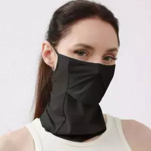 쿨링 귀걸이형 멀티 헤어스카프 블랙 터치