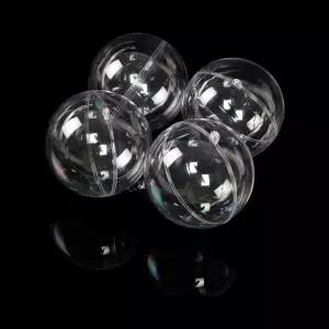 투명 플라스틱 볼 4p 10cm 캡슐 공 아크릴공 구 뽑기 둥근 이벤트용품