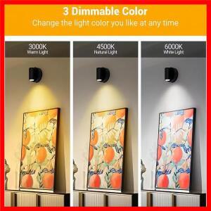 LED 자석 벽 램프 USB 충전식 터치 스위치 밝기 조절 가능 침실 식당 파티 아트 데코에 이상적