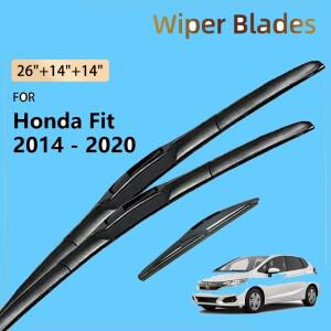 Honda Fit Jazz 용 전면 후면 와이퍼 블레이드 2014 - 2020 GP5 GK5 RS 앞 유리 윈드 스크린 창 브러쉬