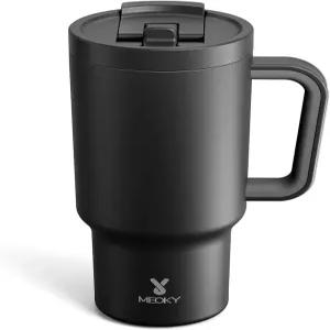 손잡이와 뒤집기 빨대가 포함된 Mooky 32온스 텀블러 뚜껑과 100 누수 방지 스테인리스 스틸 단열 컵 홀더