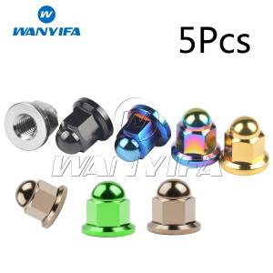 Wanyifa 티타늄 너트 M6M8M10 자전거 바이크 오토바이 자동차 용 돔 헤드 도토리 5pcs