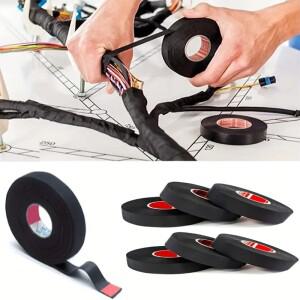 15m 내열성 난연성 테이프 검정색  하네스 자동차 바이크 오토바이 오디오 등 소음 감소