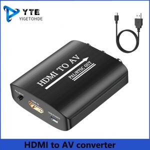 HDMI-RCA 변환기 PALNTSC 지원  호환 TV 로쿠 파이어 스틱 블루레이 DVD 플레이어 구형 프로젝터 등