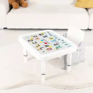 가볍고 견고한 국내생산 접이식 5단 높이조절 테이블 의자 세트/한글책상 숫자테이블 좌식책상