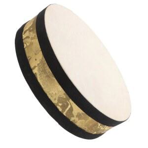 명상을 위한 LIFKOME 나무 드럼 양면 양가죽 프레임과 사운드 릴랙세이션 음악 공연 및 교육용 요가 웨이브 비즈 악기