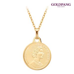 [골드팡] 14k 엘리자베스코인 펜던트 12mm-옐로우골드