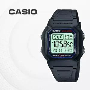 카시오 CASIO W800H-1A 군용인기모델 우레탄밴드 듀얼타임 100M방수 W-800H-1A