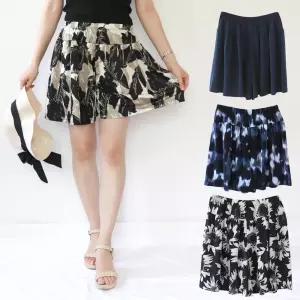 여성 냉장고 치마바지 빅사이즈 큐롯팬츠 고무줄밴딩 아이스 반바지 여름잠옷바지