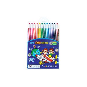 지구화학 지구 슈퍼색연필 12색