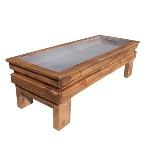 Fwt0953스탠드형 방수화분진열대 정리대 물받침대 원목 실내 거실 인테리어 바퀴