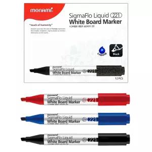 모나미 시그마플로 생잉크 보드마카 221 사각닙 1타 12자루 마카펜 12개