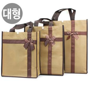 리본 부직포가방(대형) 보조 신발 선물 학원가방 쇼핑백