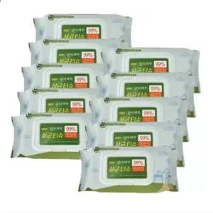 [균이제로] 손소독 살균 물티슈 캡형 75매X12팩 에탄올 고함량 의약외품