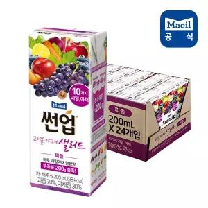 썬업 과일야채샐러드 퍼플 200ml 24팩+레드 200ml 24팩